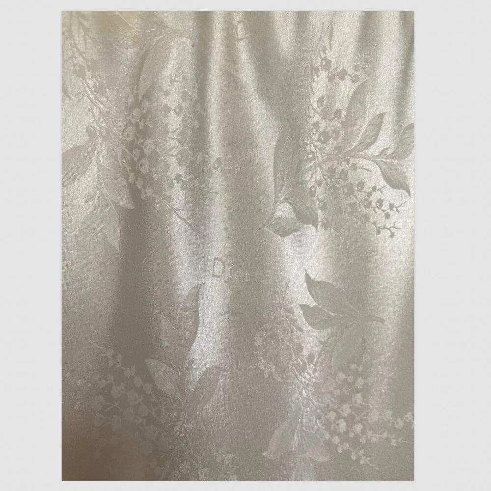 VTG Christian Dior Saks Fifth Avenue Ivory Satin Slip Skirt Size L - Picture 2 of 7